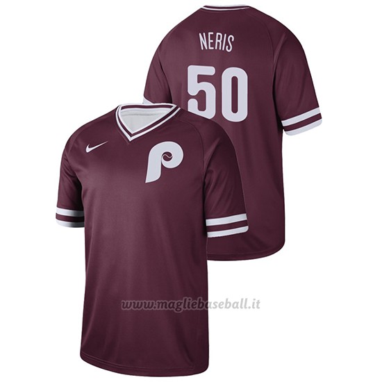 Maglia Baseball Uomo Philadelphia Phillies Hector Neris Cooperstown Collection Legend Marronee